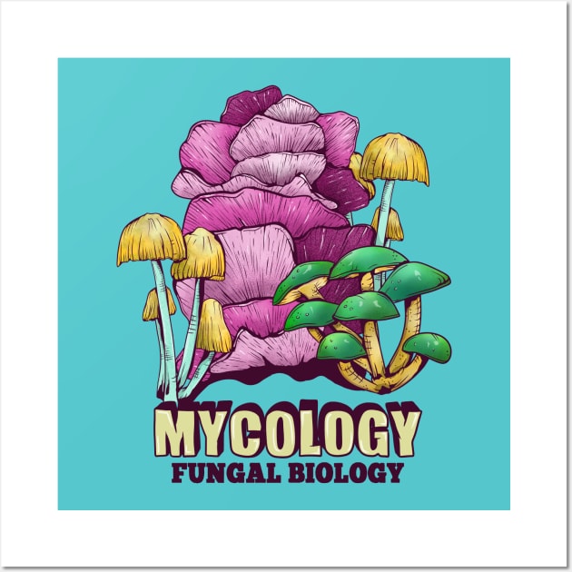 Colourful Mushrooms Wall Art by mailboxdisco